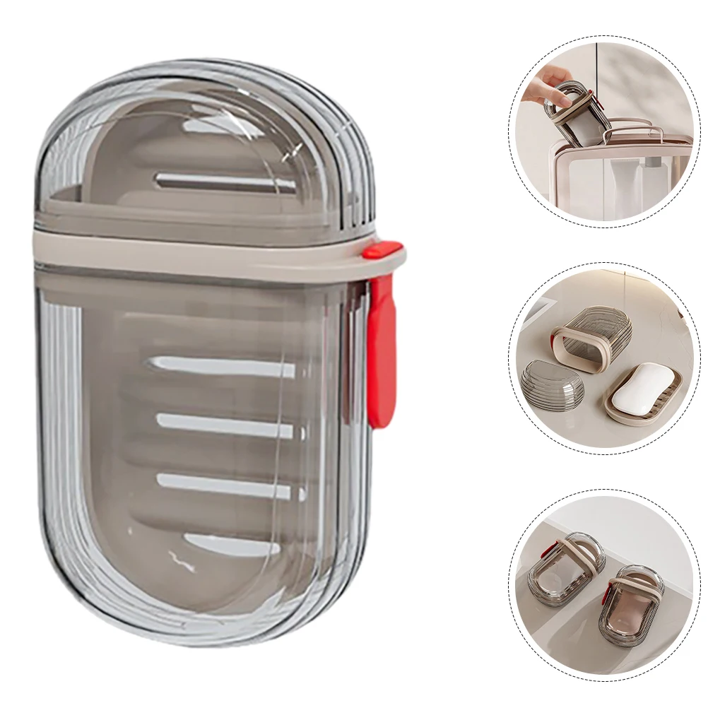 

2 Pcs Soap Boxes Container Travel Case Water Proof Bathroom Holder Pp Cases Portable