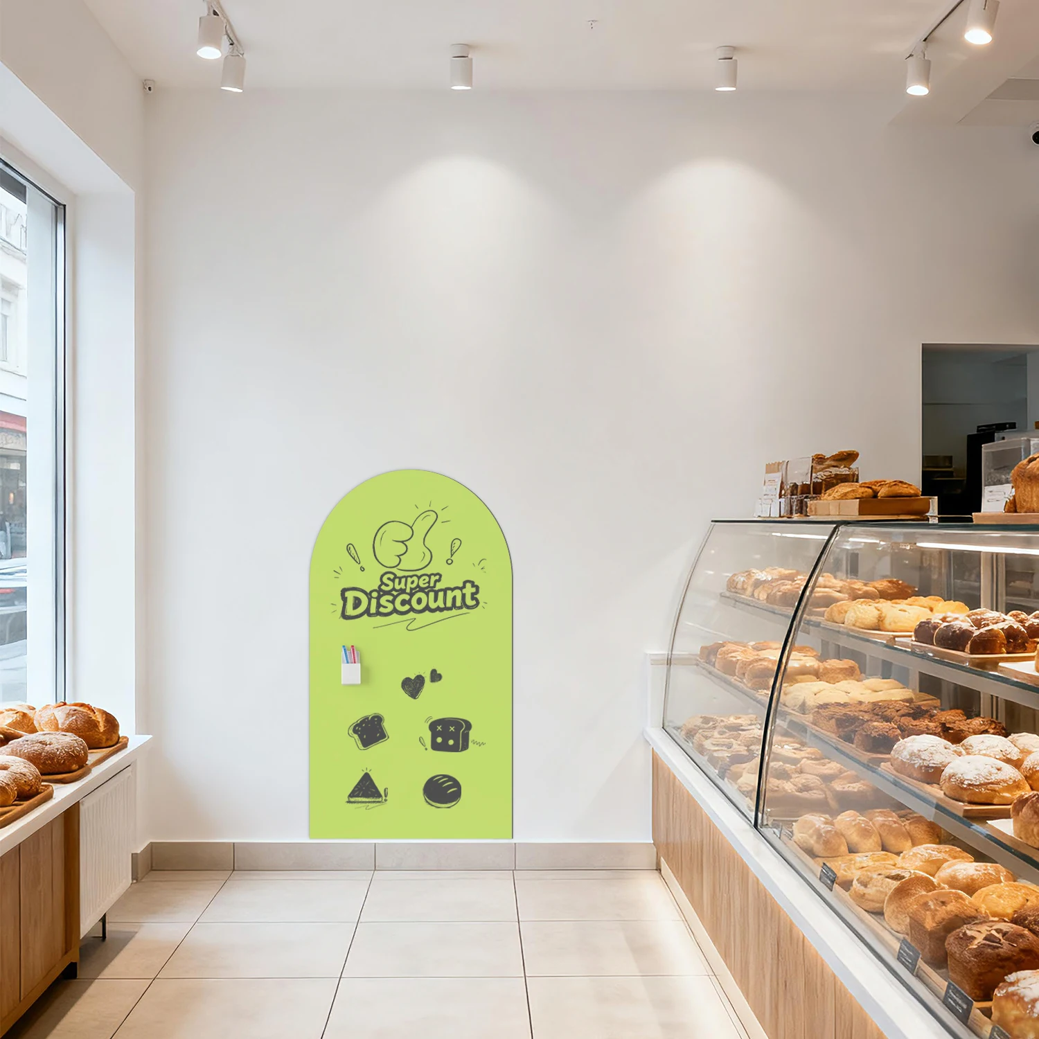 Especificações de vários tamanhos, adesivos de parede de arco magnético autoadesivo, decoração de graffiti para quarto infantil e sala de aula