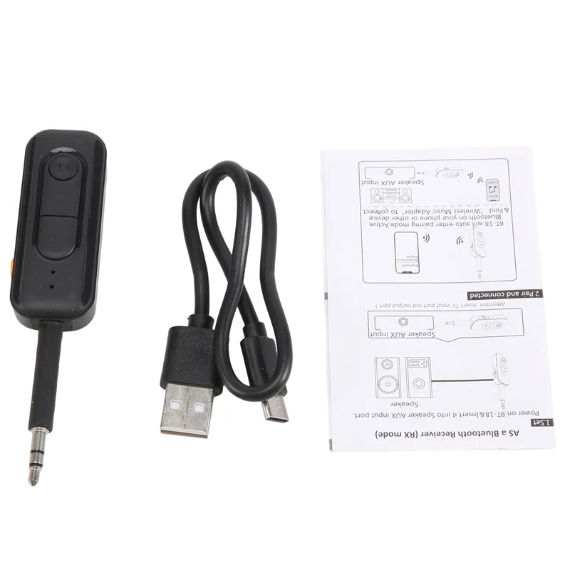 -AT52 2 in 1 レシーバートランスミッター 5.2 Bluetooth 3.5mm AUX ステレオワイヤレスオーディオアダプター マイク付き ヘッドホン/テレビオーディオ用