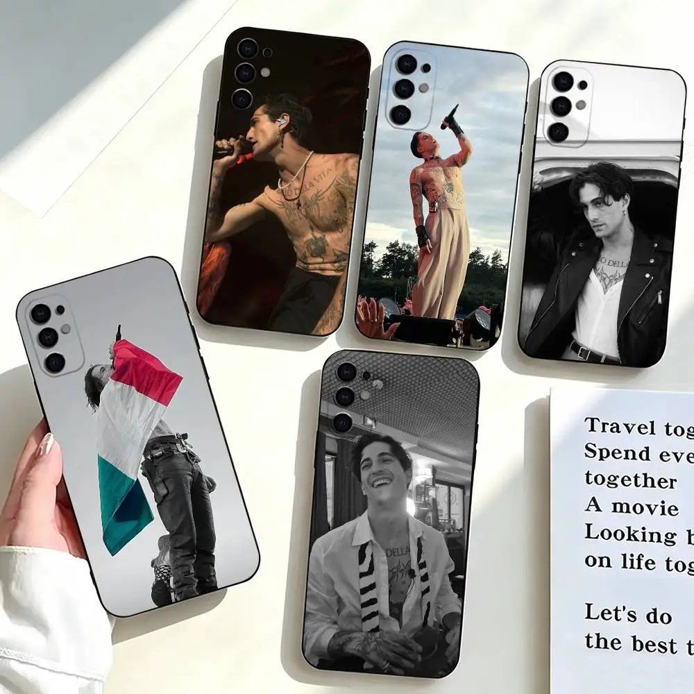 Maneskin Damiano-o David-d Phone Case For Samsung S25,S24,S21,S22,S23,S30,Ultra,S20,Plus,Fe,Lite,Note,10,Black Cover
