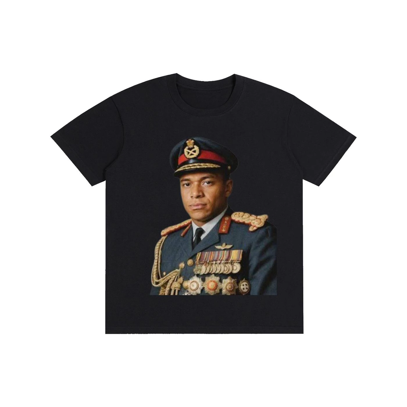 New Vintage Military Portrait Graphic T Shirt Men Retro Uniform Medal Art Print Soft Cotton Short Sleeve Casual Streetwear Tee