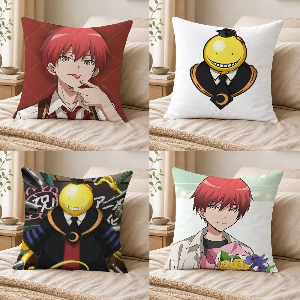 Assassination Classroom  Double-sided Printed Square Decorative Cushion Cover for Sofa Living Room Home Decor