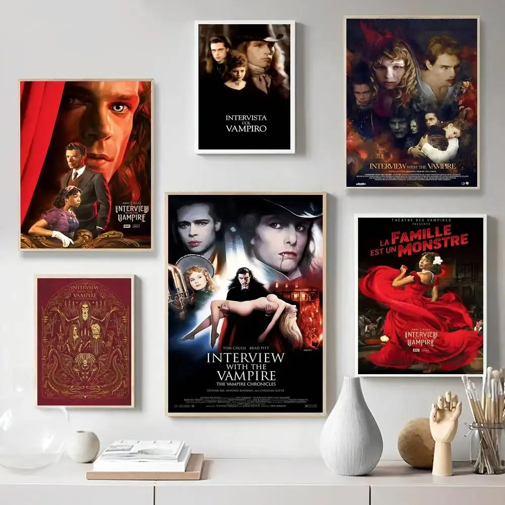 Pósteres de entrevista con el vampiro para sala de estar, bar, cafetería, lienzo de calidad, estilo vintage, pintura de cómics, arte, decoración de pared del hogar, imagen