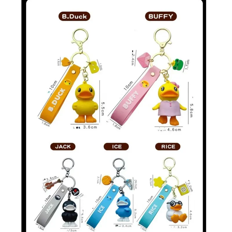 

Rubber Duck Bulk Keychain Cute Duck Key Chain Car Key Women Men Handbag Pendants Key Chains DIY Handmade Jewelry Accessories