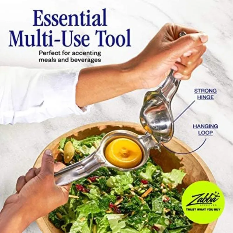 جديد لعصير الليمون وعصير البرتقال أداة مطبخ كبيرة مع حلقة معلقة عصارة ليمون-عصارة حمضيات يدوية كبيرة من الفولاذ المقاوم للصدأ