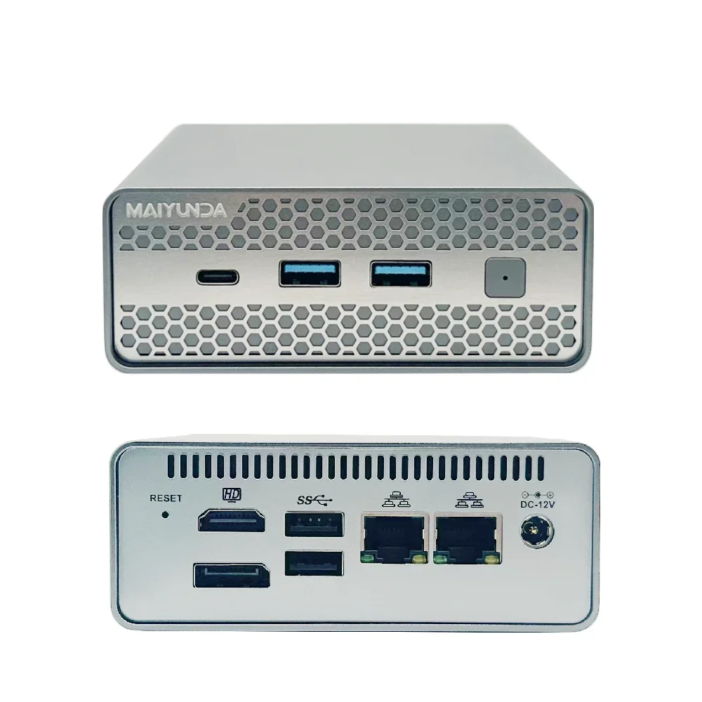 MAIYUNDA M1S Intel N150 Mini PC NAS Server DDR5 4800 4×M.2 NVMe Dual Intel i226-V 2.5GbE Mini PC Home Server No WiFi No BT