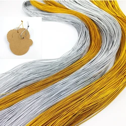 10/20Meters 1/2/3MM 8-strand Thread Gold Silver Non-elastic Cord DIY Gift Baking Label Paper Decorative Cord Tag Rope