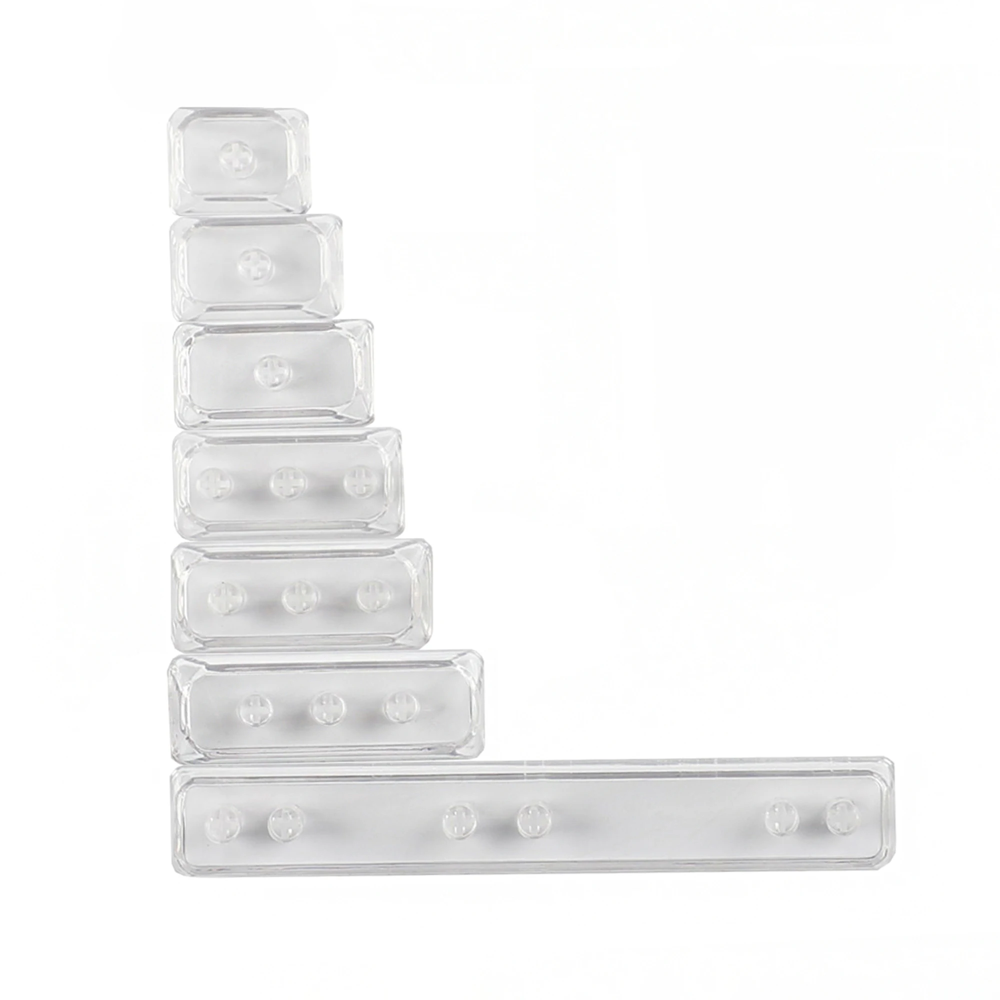 

100pcs YMDK White Clear MOA Profile Keycaps 1.25u 1.5u 1.75u 2u 2.25u 2.75u 6.25u Space Modifier Keys for MX Mechanical Keyboard