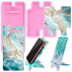 1set Mobile Phone Stand Silicone Resin Casting Mold For Making Phone Holder Crystal Epoxy Resin Mold DIY