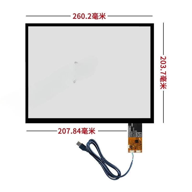 12.1 inch capacitive screen industrial medical support 10 touch high sensitivity touch screen frame sticker LCD
