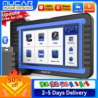 Escáner MUCAR VO7S/VO7 OBD2, sistema completo de diagnóstico, herramienta de diagnóstico de reinicio 28, codificación ECU, actualización bidireccional gratuita para toda la vida