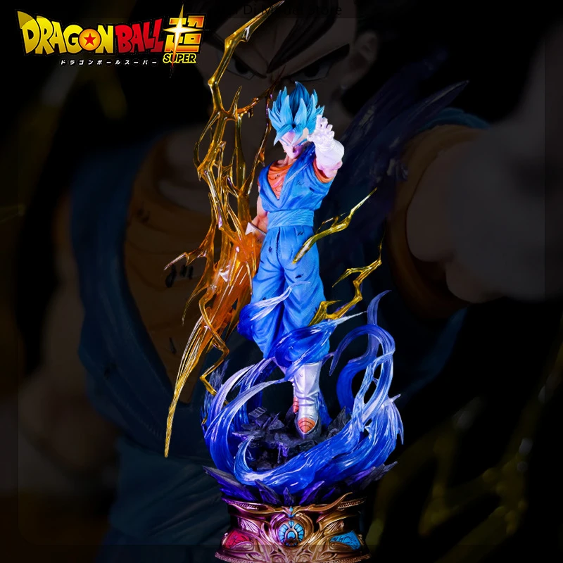 58cm Dragon Ball Yun Qi Vegetto Super Saiyan Anime Figure Model Gk Statue Boys Collection Desktop Decoration Ornament Toys Gifts