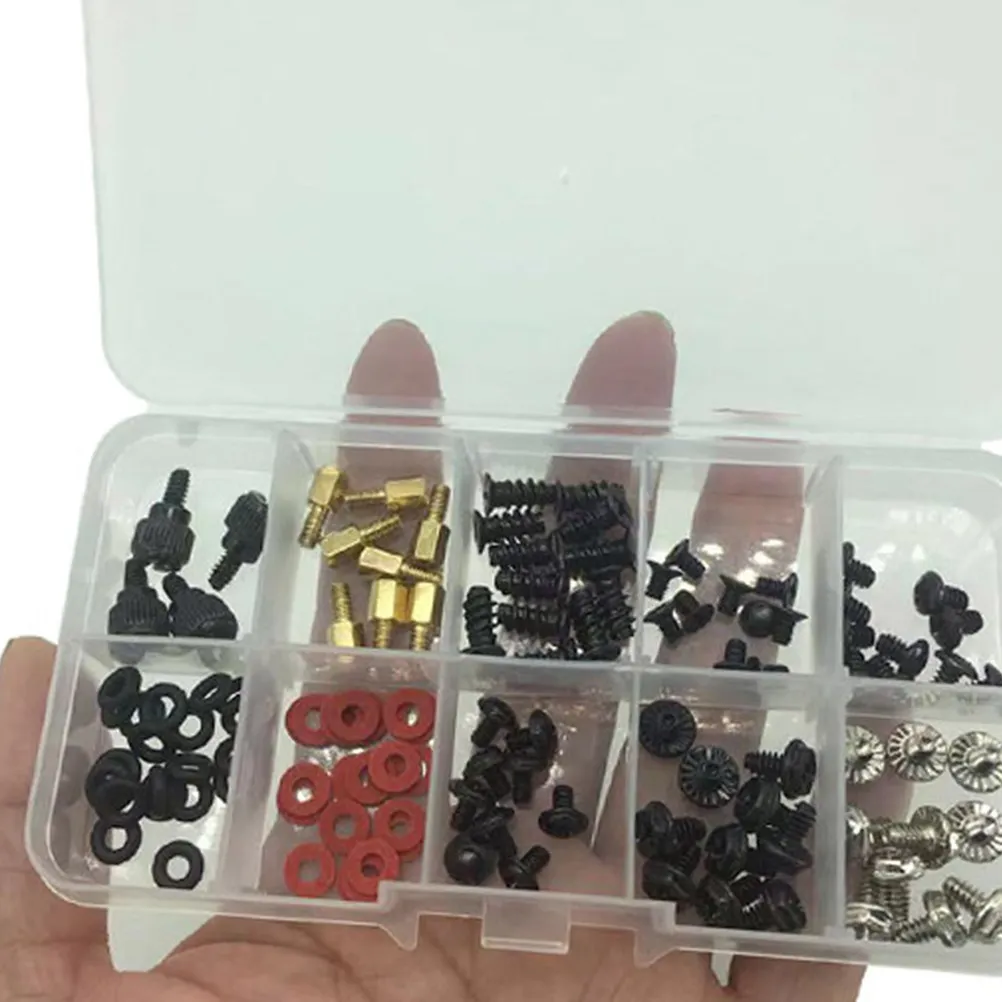 1Set Computer Case Screw Set Premium Metal Countersunk Head Screws Thumb Screws Replacement Electronic Repair Fittings for Pc