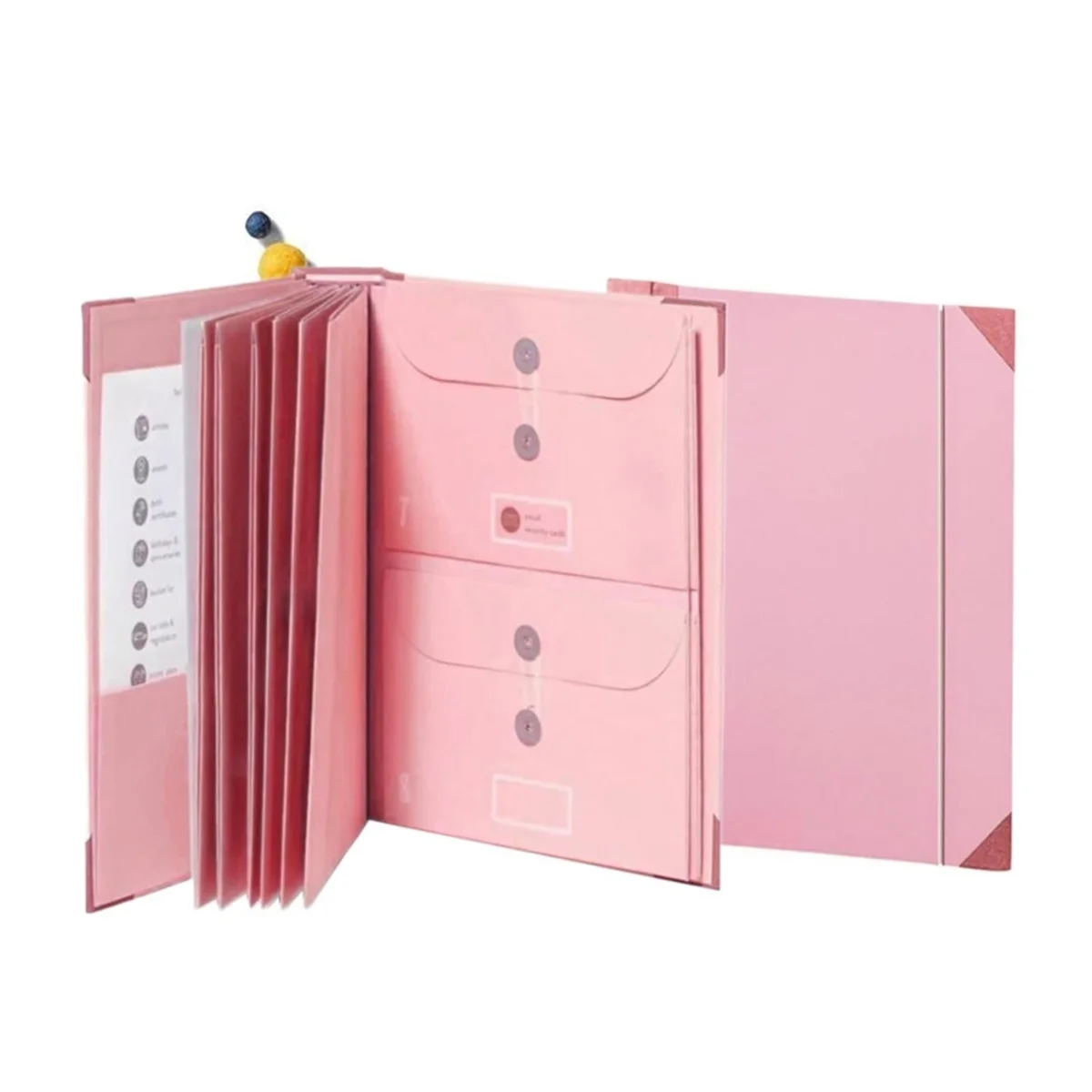 Document Organizer Folio, in Case I Go Missing Binder,Folio Folders with Pockets, Important Document Organizer