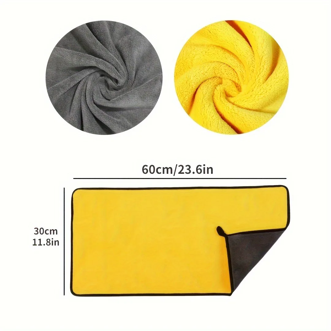 1/5/10Pcs Microfiber Car Wash Towel Soft Absorbent Quick Drying Cleaning Cloth Auto Detailing Rag for Windows Mirrors Home Care