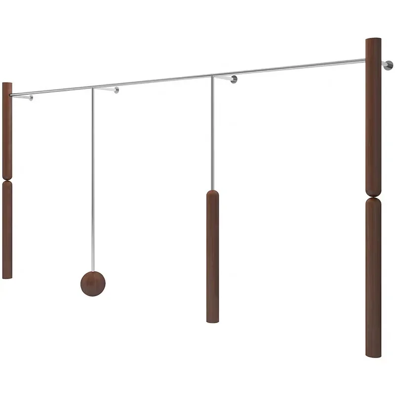 

Wood grain color wall display rack, floor-to-ceiling hanger