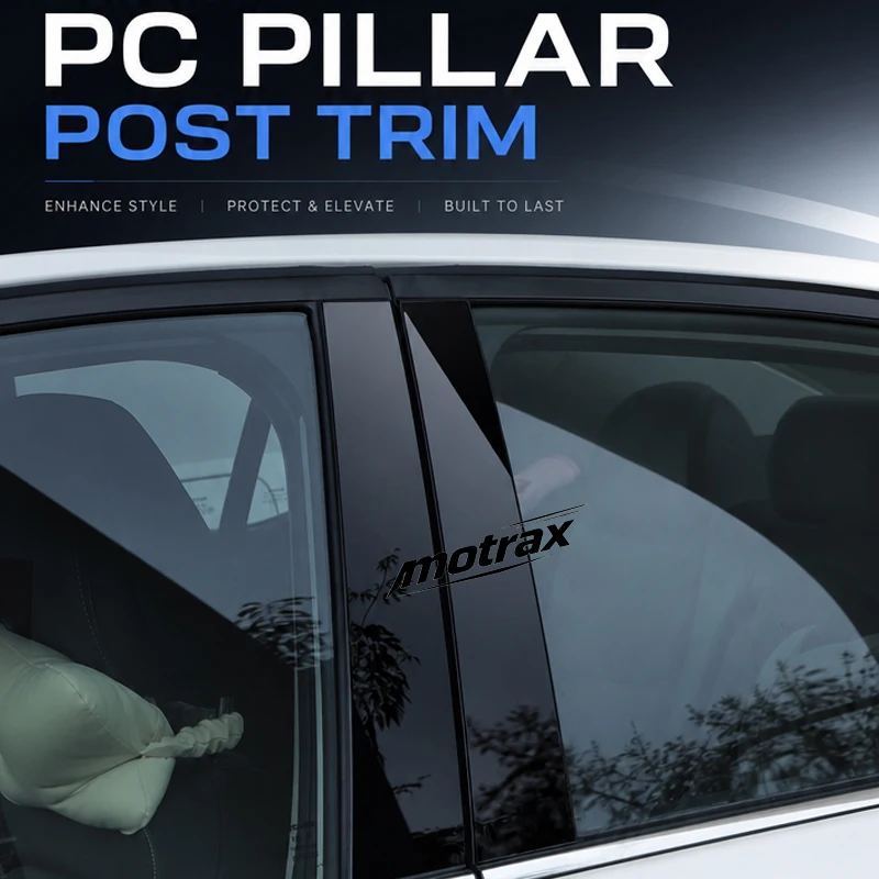 For Kia SOUL 2009-2013 Car PC Window Decorative Cover Center Film B C Pillar Sticker Automotive Parts Accessories 3