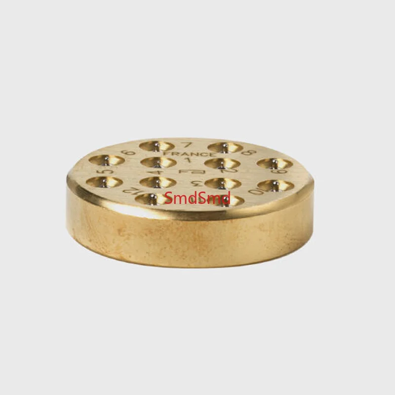 Beading Block 12 Sizes 0.6-1.0mm Brass Base Grain Tool Sharpener Recessed Round Bead Jewelry Setting Tool