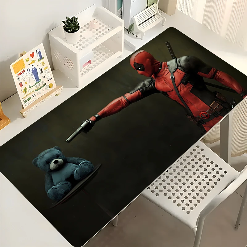 لوحة ماوس ديدبول ألعاب دفتر XXL ألعاب غير قابلة للانزلاق لوحة ماوس مطبوعة عالية الدقة لوحة مفاتيح كبيرة لوحة ماوس حصيرة مكتبية للألعاب