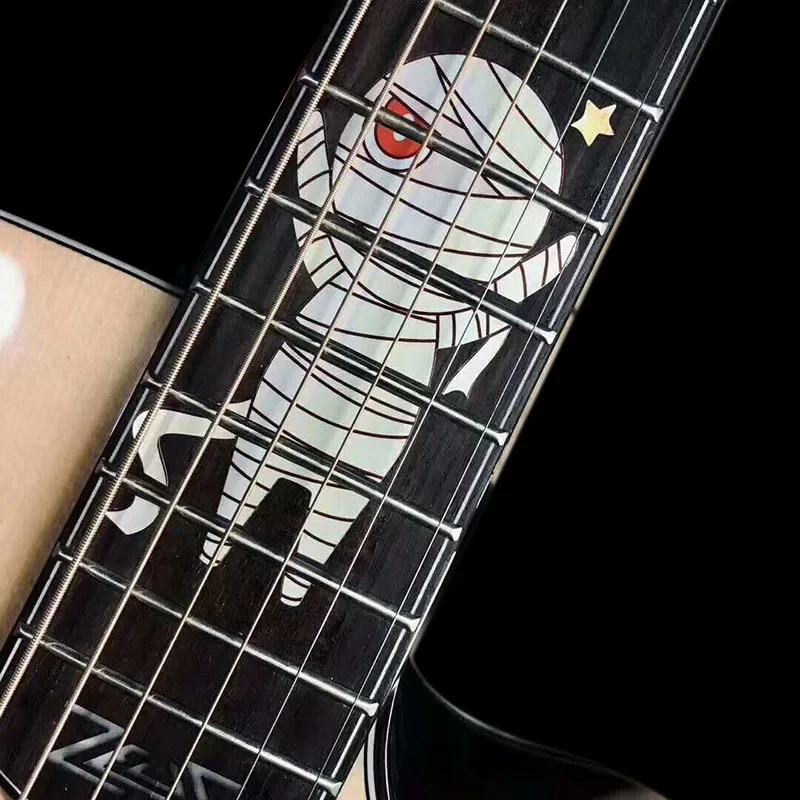 Hot Selling DIY Guitar Fingerboard Inlay Sticker Guitar Neck Headstock  Decals Space Series Guitarra Ukulele Inlay Sticker