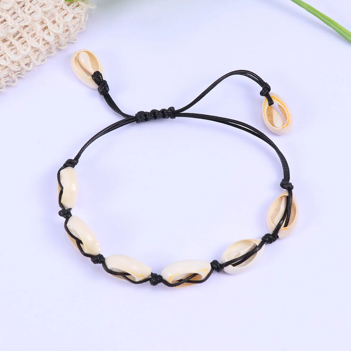 

Bracelet Shell Handmade Hand-knitted Chain Necklace Bohemian Beads Beach Bangle