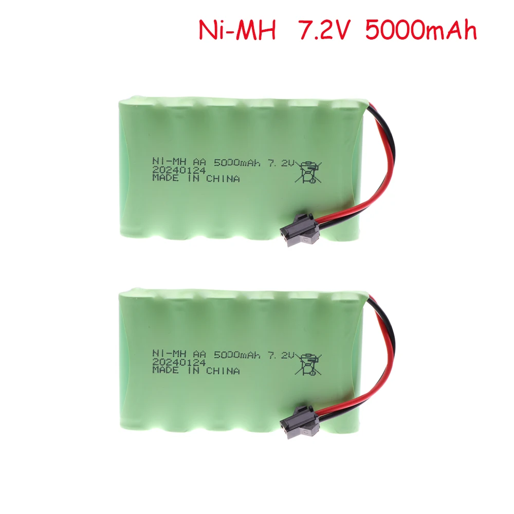 7.2V 5000mAh NIMH AA Battery For Rc toys Cars Tanks Robots Gun Upgraded 3000mah Batteries Pack For Rc Boat 7.2V Rechargeable