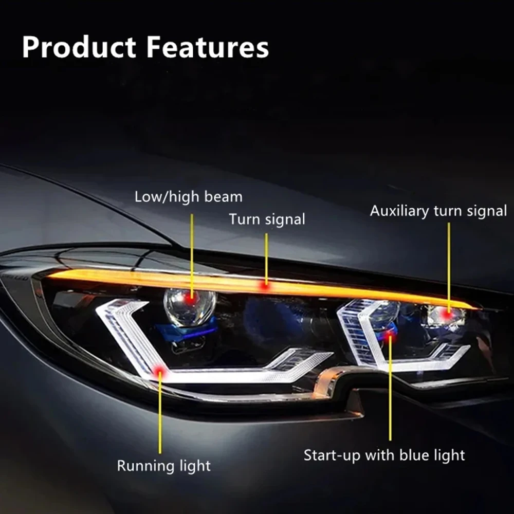 Car Styling for BMW G20 Headlight 2018-2022 G28 Headlight 3 series 325i 320i DRL Turn Signal Low High Beam Projector Lens