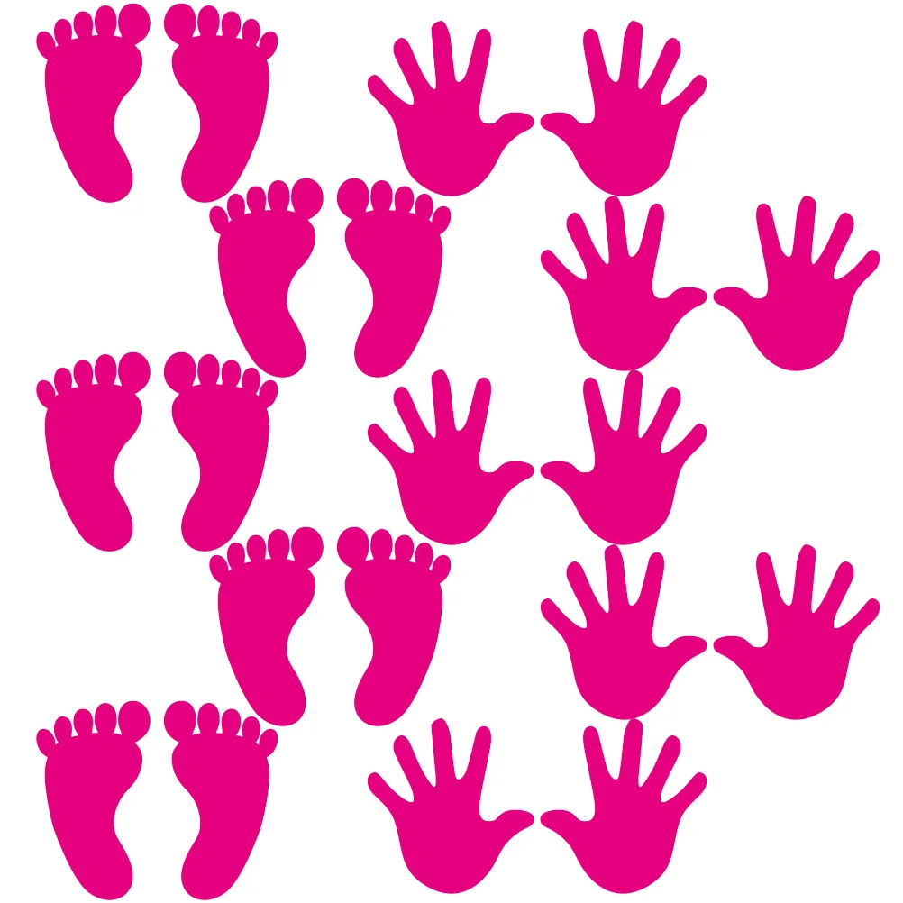 

5pcs 10 Pairs Handprints Red Wall Decals Adhesive Stickers Kids Room Nursery Decor Classroom Kindergarten