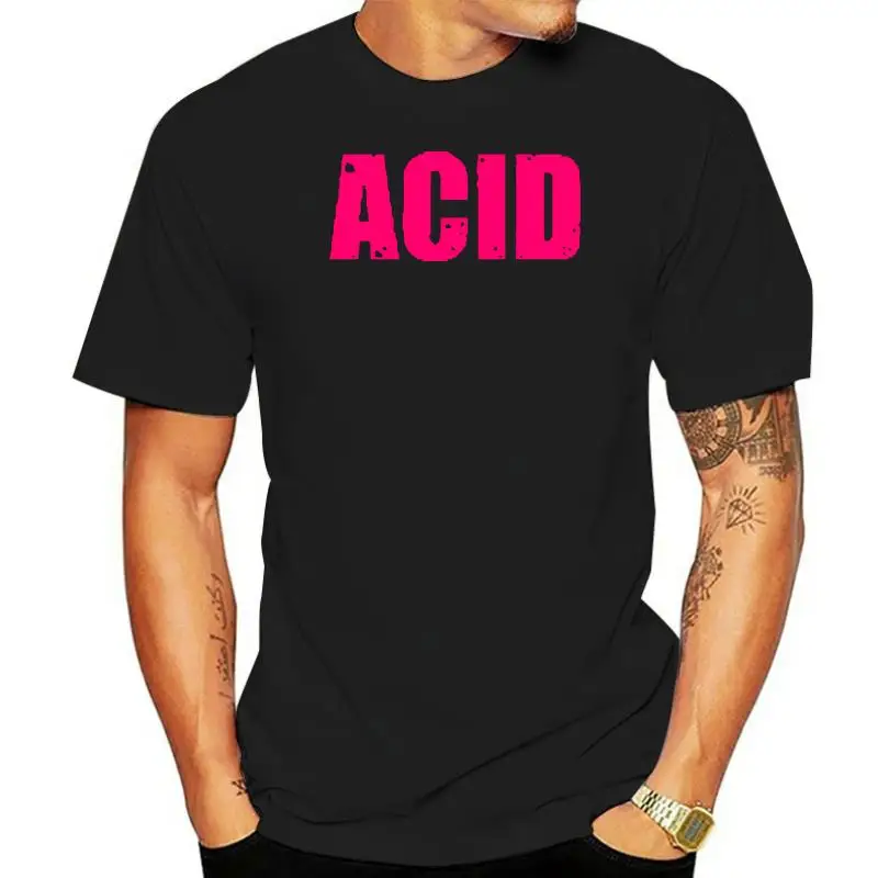 Designs Pink Acid Music Techno Party Outfit Tshirt For Men Humor Clothes Crew Neck Adult T Shirts 2022 Hiphop Harajuku