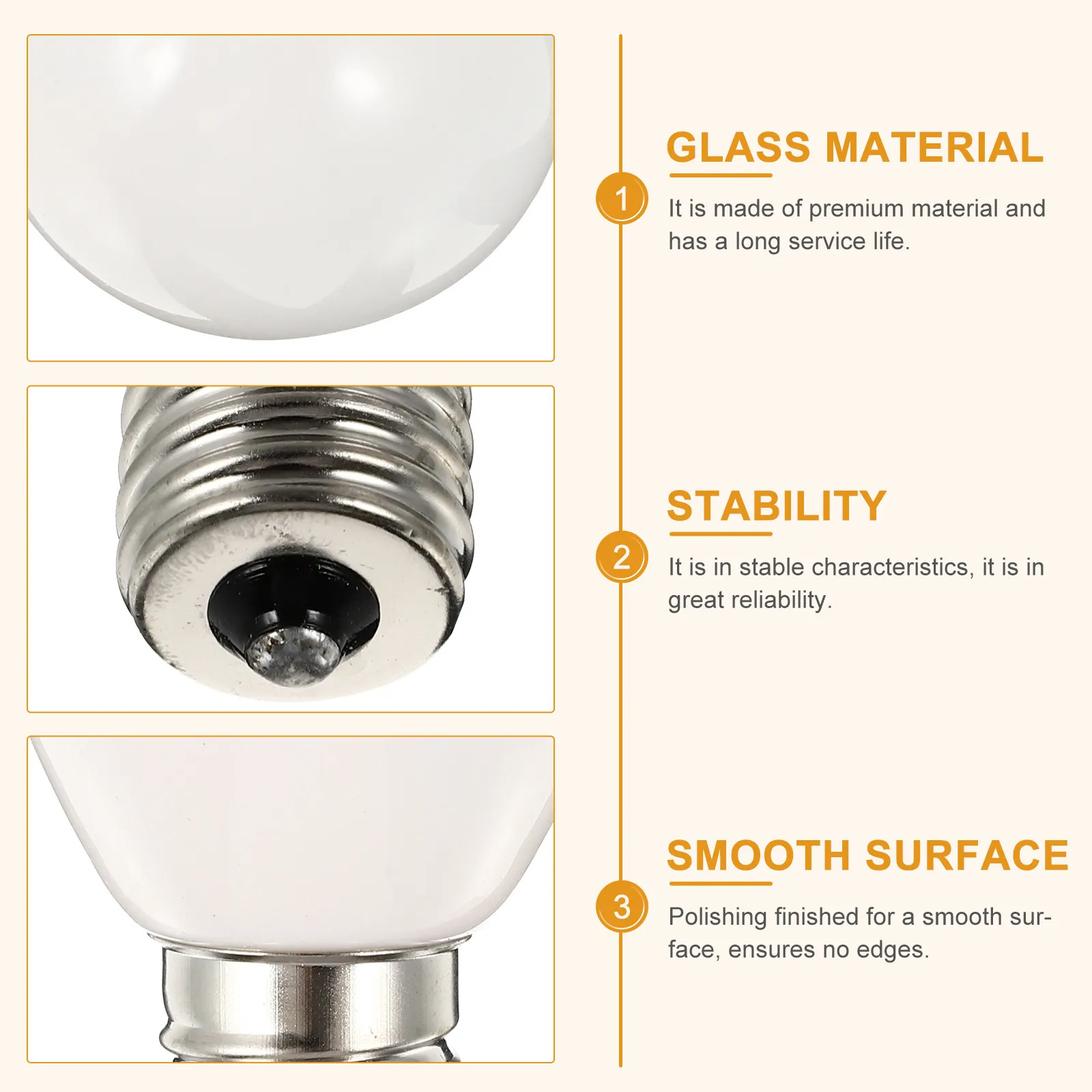 

Светодиодная стеклянная лампочка с цоколем E17, сменная лампа для дома, стабильная работа, высокое качество, длительный срок службы, товары для дома