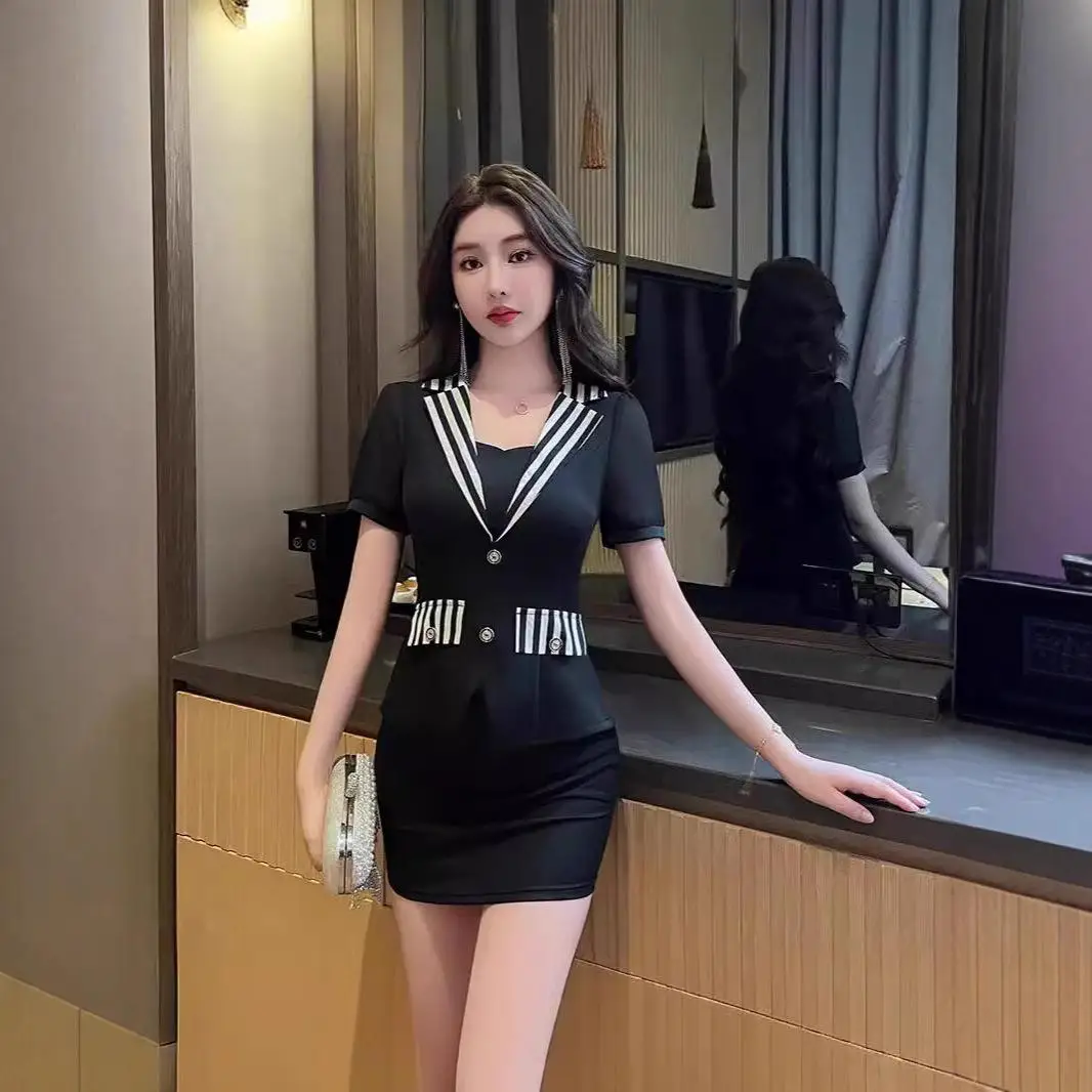 Woman Work Clothes Suit Hotel Waiter Beauty Salon Spa Massage Nail Cafe Sexy Foot Bath Sauna Technician Overall Skirt Uniform