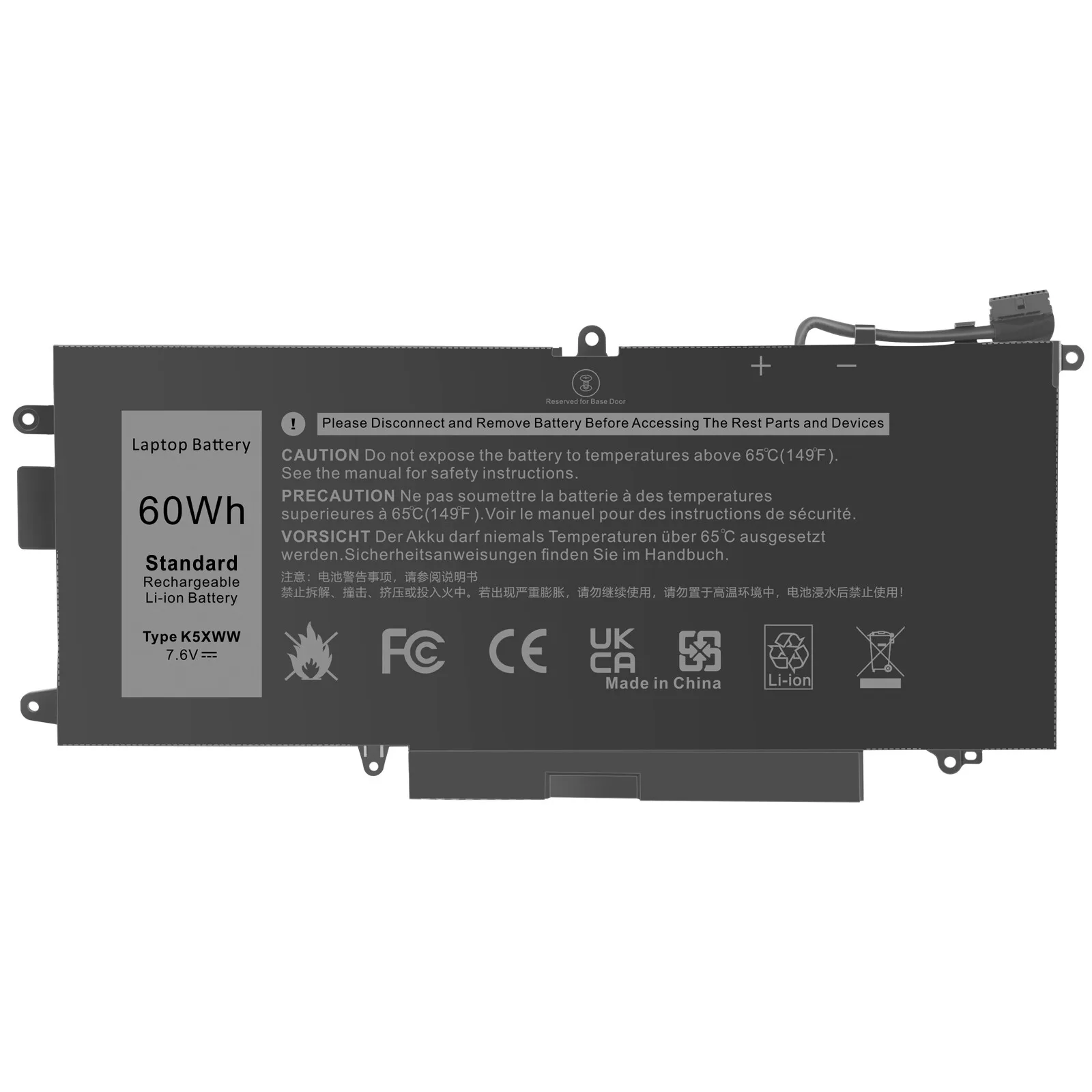 New 71TG4 K5XWW Battery for Dell Latitude 7389 7390 L3180 5285 5289 2 in 1 60Wh