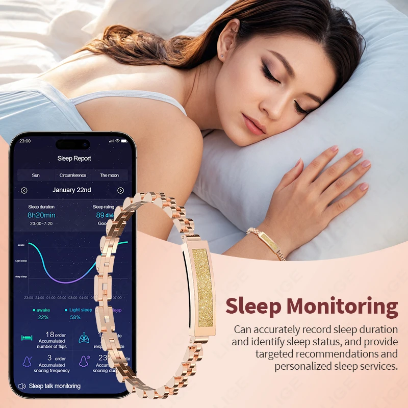 LIGE 2025 Moda senza schermo Smart Health Monitoring Orologio IP68 Bracciale in acciaio impermeabile Personalizzato Uomo Donna Smartwatch Regalo