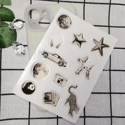 fashion custom phone case dome epoxy sticker personalized resin label popular decorative crystal gel logo jelly cute DlY shapes
