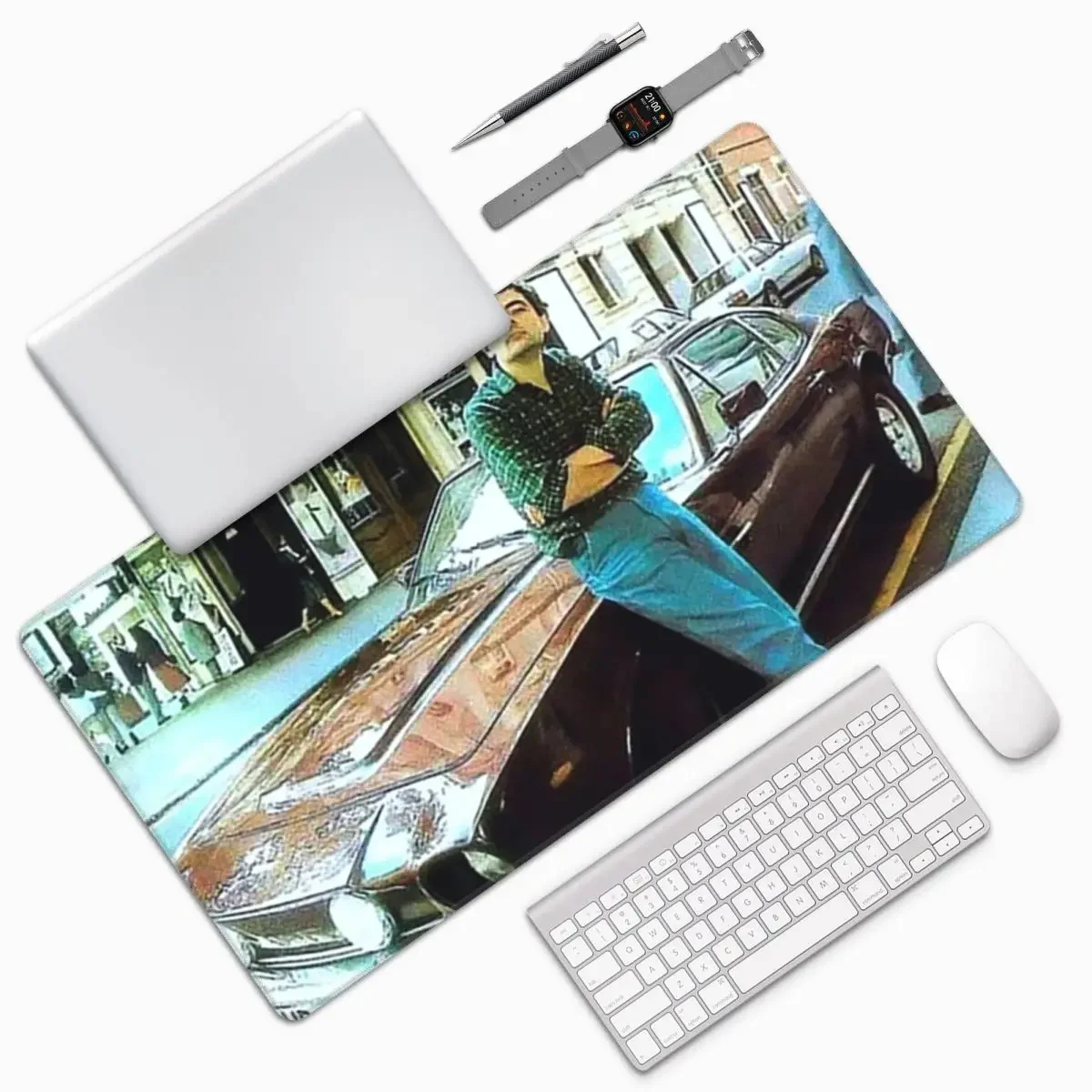Vintage Cool Rowan Atkinson Aka Mr Bean Large Mouse Pad Computer Keyboard Mouse Mat Gaming PC Laptop Desk Mat Office  Table Mats