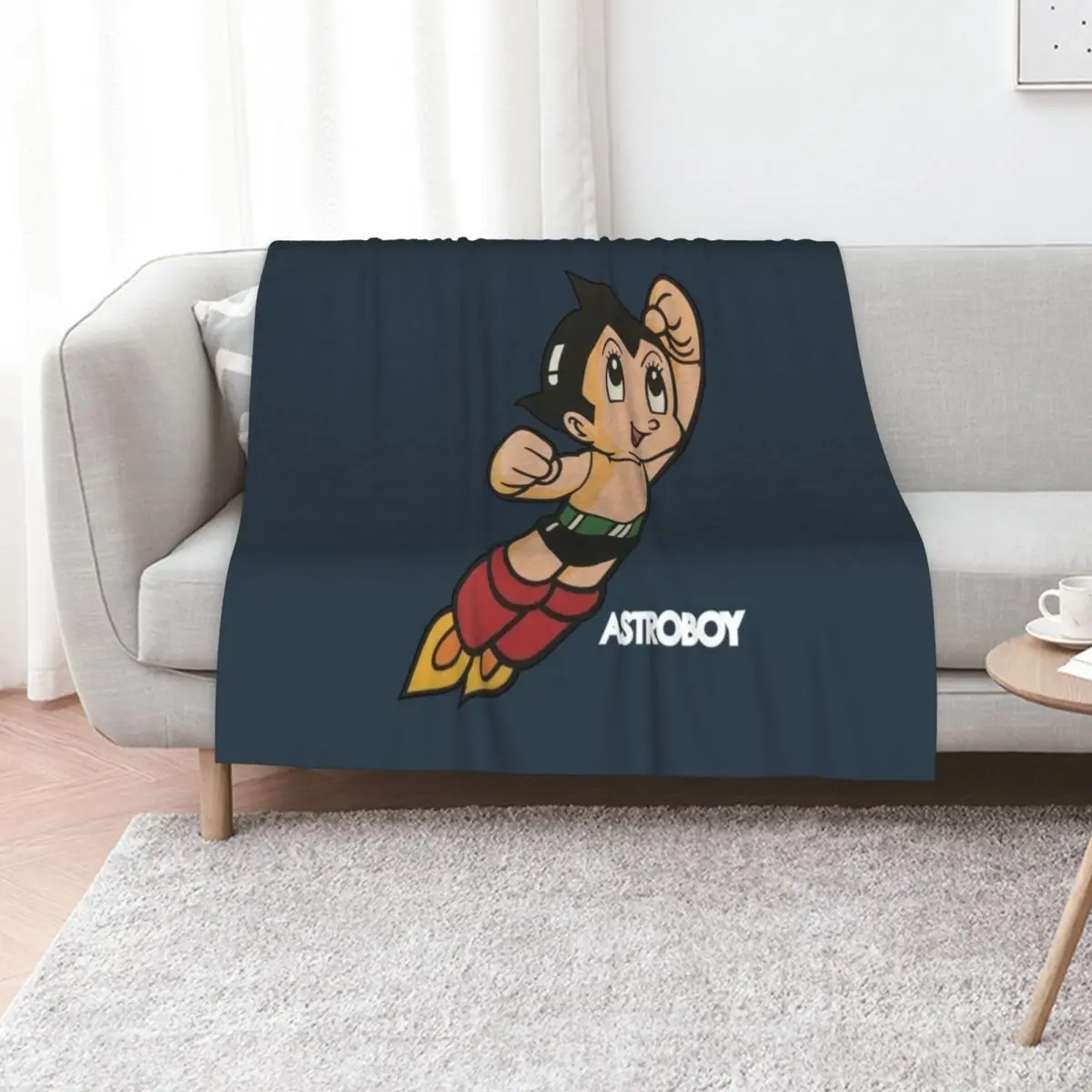 Vintage Astroboy Anime Robot Show Astro Boy Space Art Childhood Cartoon Manga Throw Blanket Soft Plaid Cute Plaid Blankets