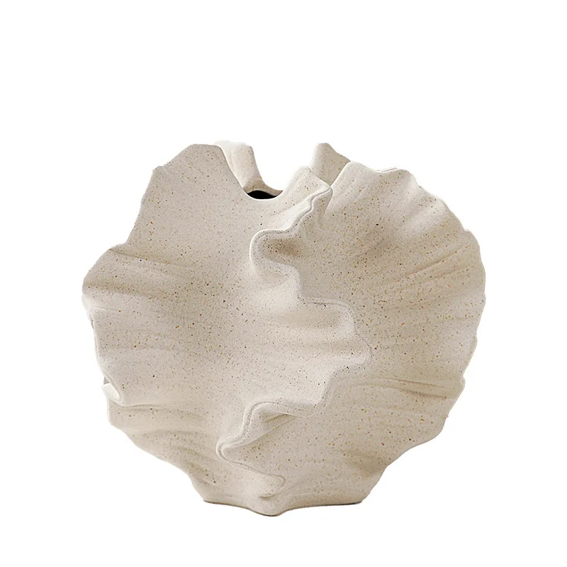 Frosted White Ceramic Vase European Design Hydroponic Flower Pot Home Decoration Craft Gift