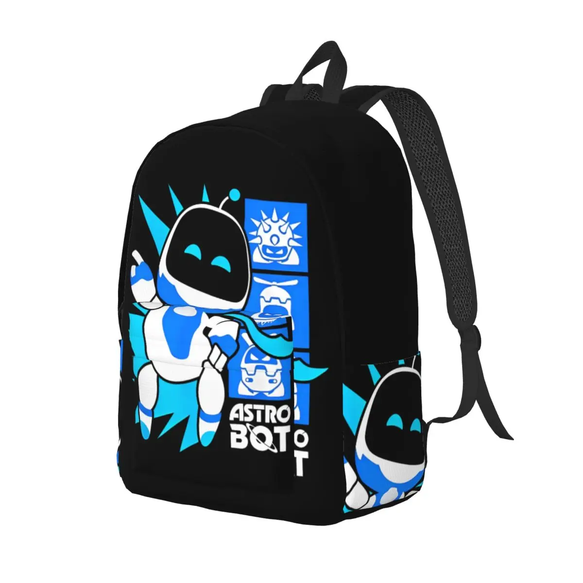 Astrobots Rescue Mission Victory Game Backpack for Boy Girl Kid Student School Bookbag Canvas Daypack Preschool Kindergarten Bag