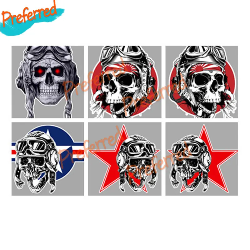 Skull and Crossbones U.S. Air Force Japan Soviet Car Stickers Car Bumper Window Bicycle Motorcycle Trunk Truck Boat Vinyl Decal