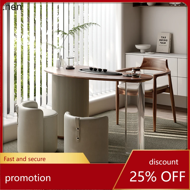 

YFY Tea Table Solid Wood Acrylic Floating Minimalist Tea Table