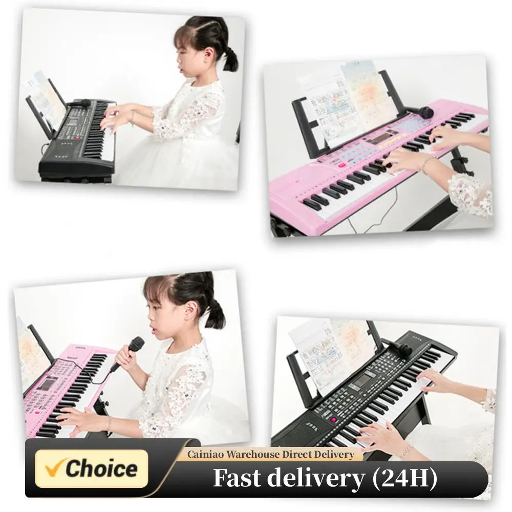 

61-Key Piano Digital Music Electronic Keyboard Portable Professional Big Musical Keyboard Synthesizer Instrument Educational