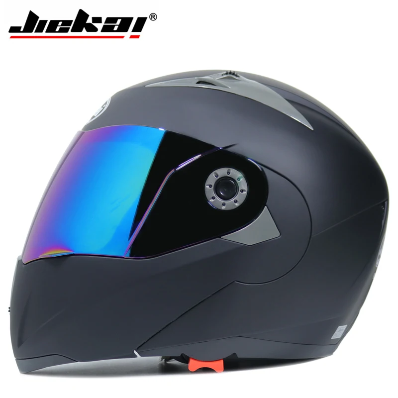 

Motorcycle Dual Visor helmets Modular Flip Up helmet racing double lens capacete casco casque moto DOT ECE helmet JIEKAI 105helm