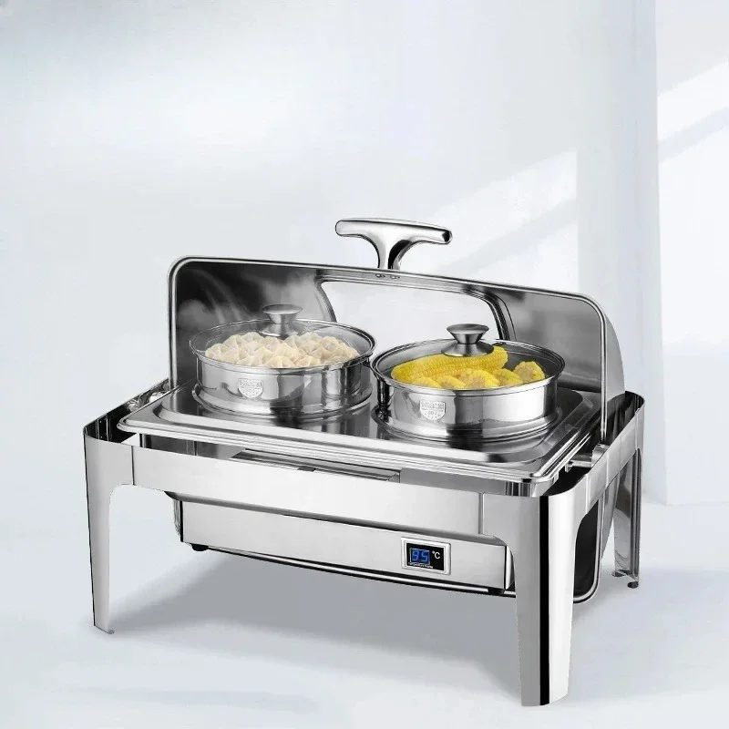 

For Buffet Electric Heating Double Head Steamer Steamer Bag Steamer Hotel Commercial Buffet Breakfast Dim Sum Buns Steamed Bread