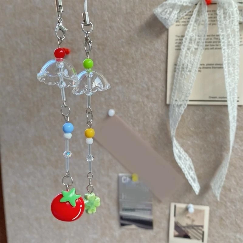 .D0lc aleación robusta encimera encimera elegante tréboles tomate anillos llave accesorios agrega toque natural a