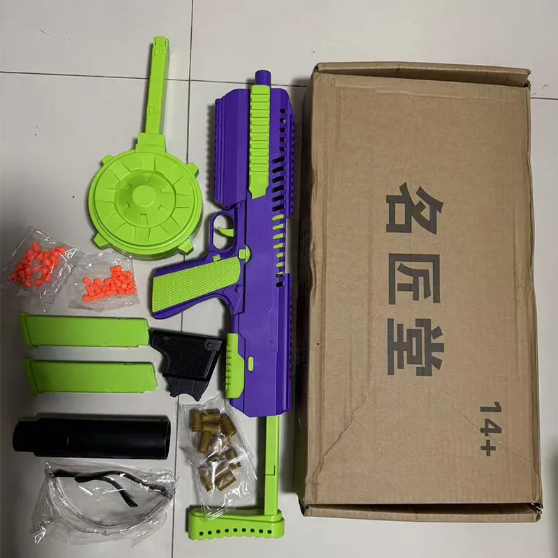 ปืนของเล่น Qianbian Colt 1911 แบบยิงกระสุนนิ่มพร้อมระบบดึงกลับอัตโนมัติ