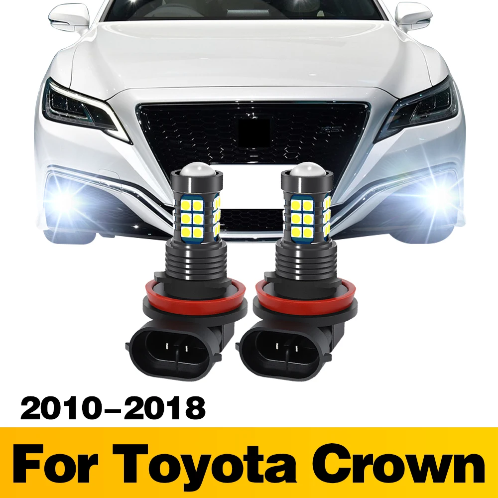 

2Pcs LED Lamp Car Front Fog Light Accessories For Toyota Crown 2010 2011 2012 2013 2014 2015 2016 2017 2018 2019 2021 2022