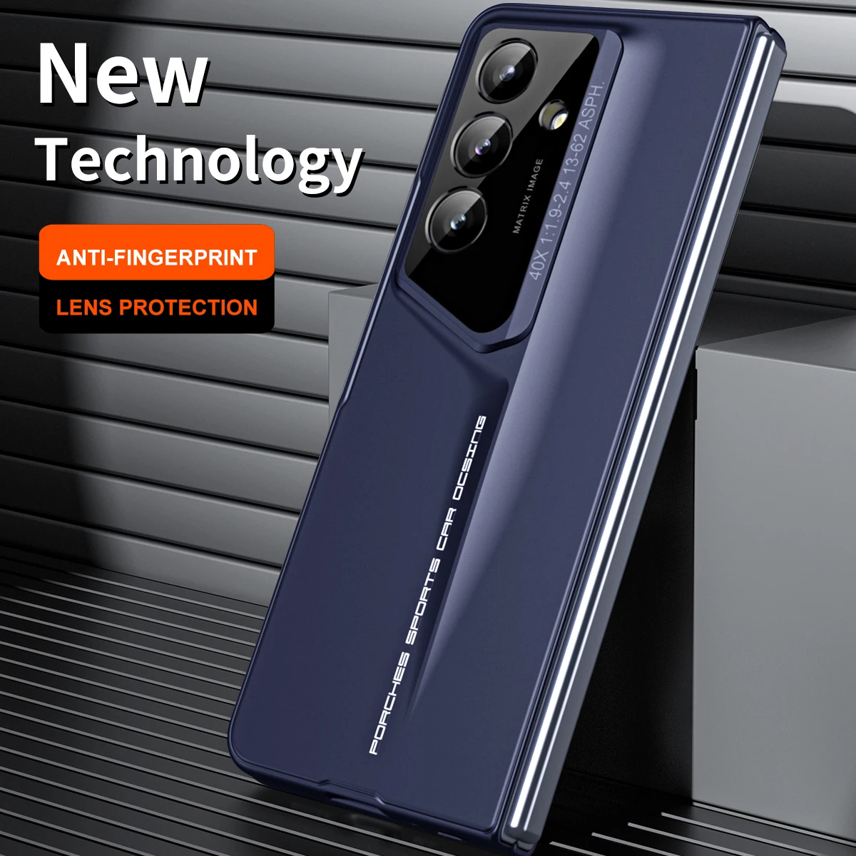 Samsung Galaxy Z Fold 7 6 5 4 Fold7用 超薄型マット仕上げスマホケース 強化ガラス保護フィルム付き 耐衝撃カバー