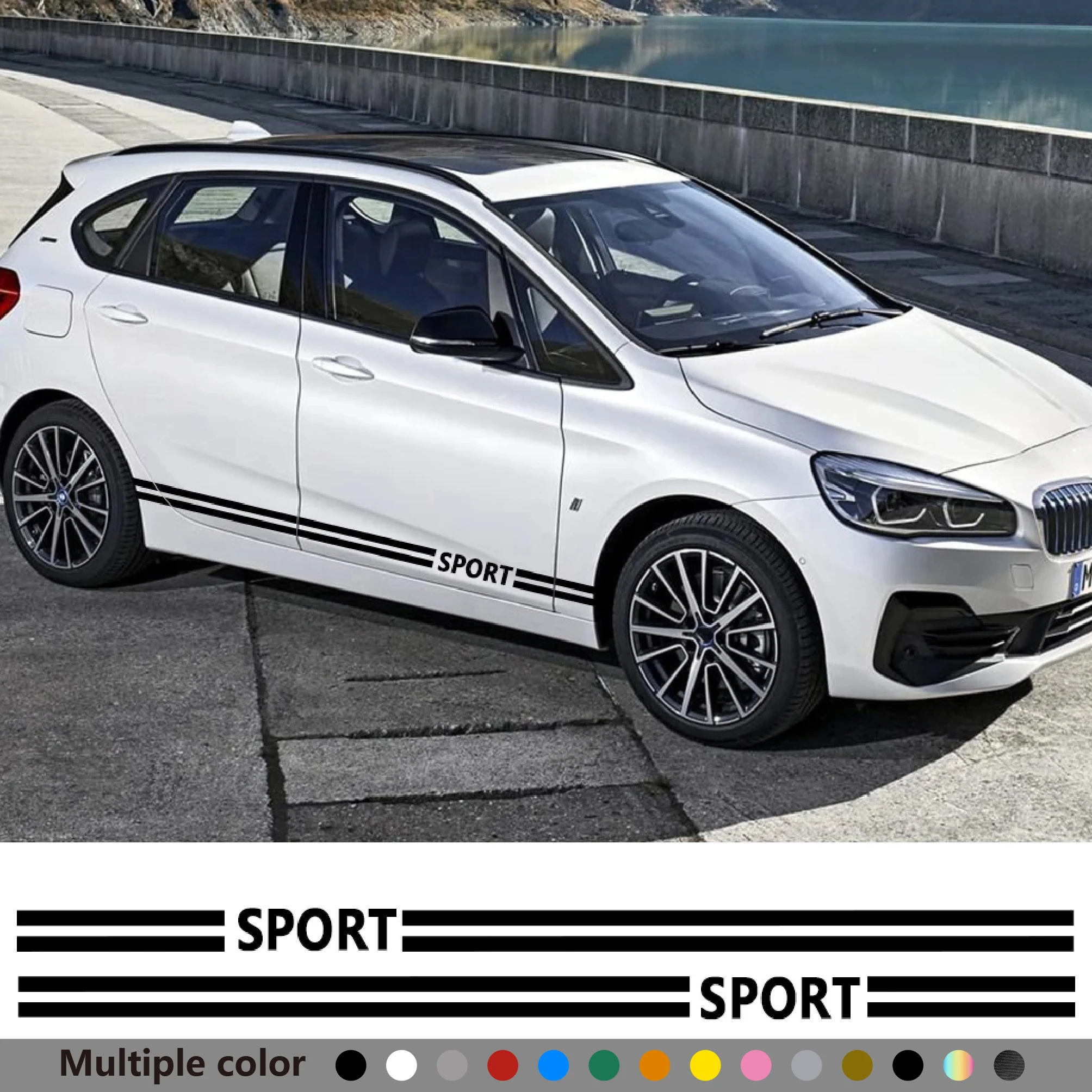 

Наклейки на дверь автомобиля для BMW Audi VW Toyota Honda Mercedes Benz Renault, виниловая пленка, спортивные наклейки «сделай сам», аксессуары для автотюнинга