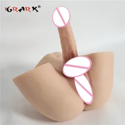 Unisex Male Female Masturbation Sex Doll Shemale Butt with Long Penis Insertable Vagina Channel Adult Love Doll Dildo Plug Pussy