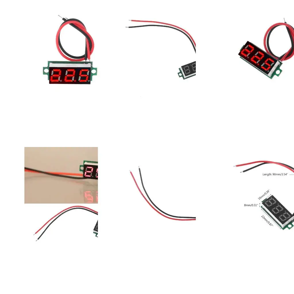  Digital Temperature Meter with 2 Wire Red LED Display Temp Monitor -55℃~125℃